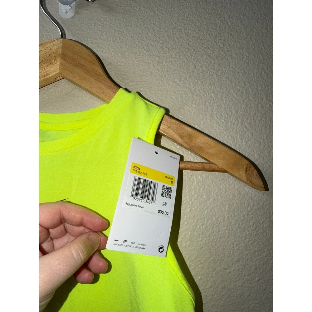 NEW Girls Nike Pro Cropped Tank Top Size Small
